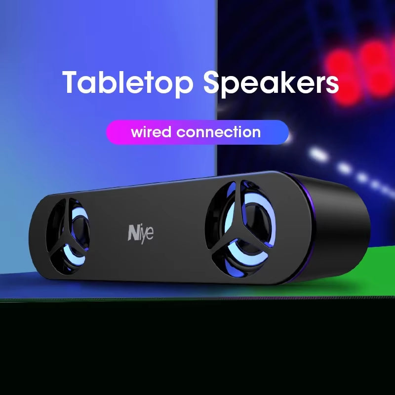 Wired Sound Bar Speaker System Super Power Sound Speaker Wired Surround Stereo Home Theater TV Projector for Computer