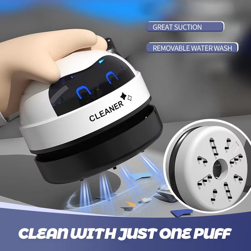 Vacuum Cleaner Desktop Mini Rechargeable Cleaner Rubber Shavings Keyboard Cleaner Portable Automatic Dust Extractor