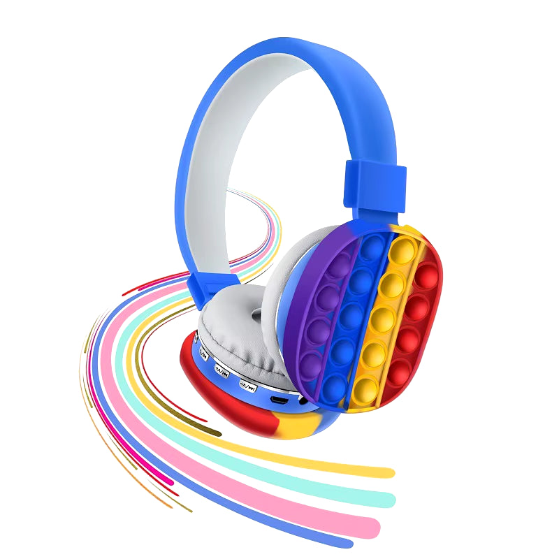 ZK30 2021 Headphone Fidget Toy Decompression Попит Creative Silicone Headset Toy Fidget Wireless Headphone Toy Tie Dye Headphone