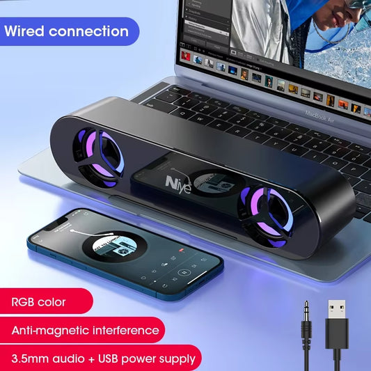 Wired Sound Bar Speaker System Super Power Sound Speaker Wired Surround Stereo Home Theater TV Projector for Computer